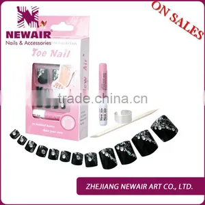 On Sale Jeweled Designed Toe Nail Tips for Ladies With Ring thumbnail-1