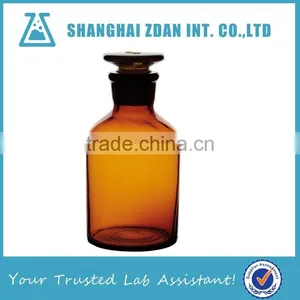Narrow Mouth Brown Glass Reagent Bottles With Ground-in Glass Stopper For Lab thumbnail-1