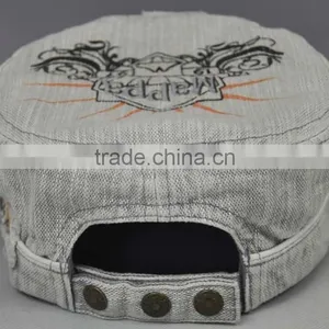 Sublimation Military Hats Caps With Embroidery Patch Distressed Denim Caps thumbnail-3
