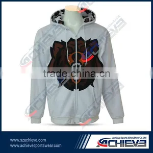 Custom Sublimated Men Hoodies Zipper Cardigan Jackets,wholesale Fashion Wool Pullover Longline Hoodies thumbnail-1