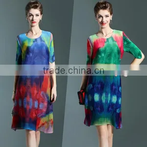 Fancy Wash Printed Women Camo Draped Dresses thumbnail-1