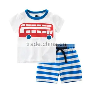 Zm50109b Summer New Design t Shirt Kids Short Sleeve Middle Pants Boys Set Clothes thumbnail-4