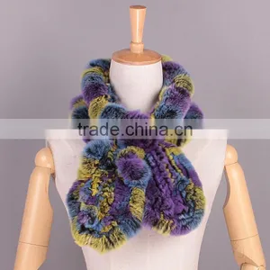 Multifunctional Ladies Genuine Rabbit Fur Magic Scarf thumbnail-6
