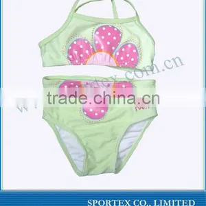 205 Fashionable Girl's Printed Swimwear Set,children's Swimsuits,bikini thumbnail-1
