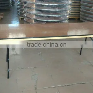 High Quality Plywood Folding Long Table/plywood Rectangular Banquet Table thumbnail-1