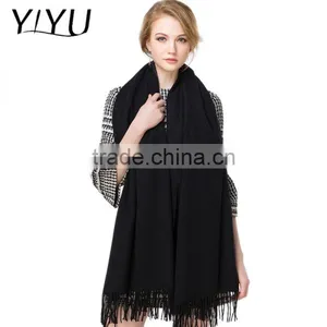 Wholesale Women Soft Cashmere Wool Wraps Knit Shawls Scarf thumbnail-4