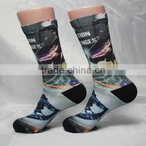 3d Digital Printed Custom Design Elite Basketball Crew Socks Terry Socks Factory thumbnail-4