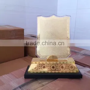 2017 New Design Wooden Trophy for Gold Plated thumbnail-2