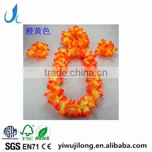 Colorful Hawaii Flower Garland Wreath Necklace Bracelet Headwear Sets thumbnail-1