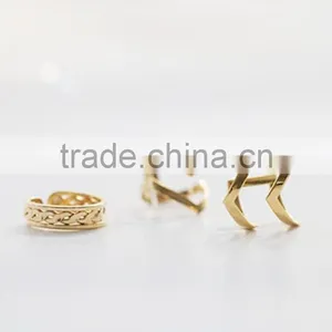 3 Pieces/set Women Gold Silver Plated Hollow Arrow Midi Finger Knuckle Rings thumbnail-2