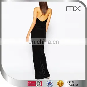 Club Fishtail Maxi Dres Full Length Party Dress Female Sexy Night Dress Sexy Spandex Club Dress With Metal Necklace thumbnail-2