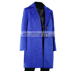 2017 Latest Design Dark Blue Winter Coat for Women With Trench Coat thumbnail-1