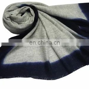 HERRINGBONE PASHMINA WOOL OMBRE SHAWLS thumbnail-2