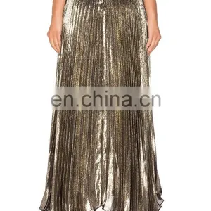 Factory Best Selling Women Umbrella Pleated Long Skirt thumbnail-4