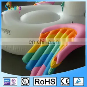 Giant Inflatable Rainbow Colorful Pegasus Pool Float With Rapid Valves thumbnail-3