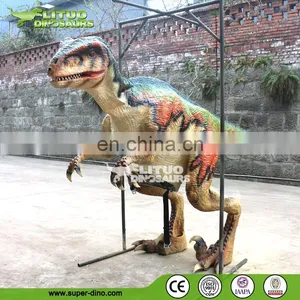 Outdoor Playground Walking Stainless Steel Animatronic Dinosaur Costume With Camera thumbnail-1