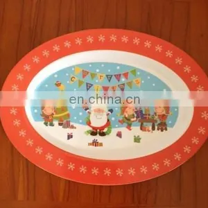 New Christmas Logo Melamine Plate With Christmas Tree Printing (melamine Dishware ,melamine Ware,melaminetableware ) thumbnail-1