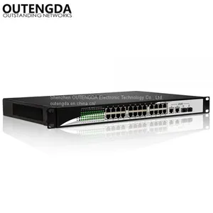 24 10/100Mbps POE Switch Standard 802.3af/at 48V Switch With 2 1000Mbps UPlink and 2 Gigabit SFP for IP Camera, Wireless thumbnail-1