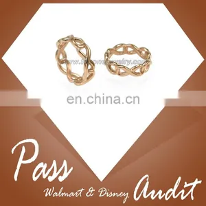 Cheap Wholesale Stainless Steel Personality Infinity Women's Wedding Pink Gold Rings Jewelry Gifts thumbnail-1