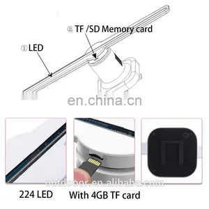 42 50 65 120CM New Products Factory Wifi in Stock3D Advertising Holographic Led Fan Display With 3D Hologram Fan LED Light thumbnail-5
