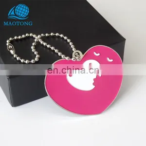 Promotion Key Ring Cheap Custom Made Logo Heart-shaped Metal Keychain Manufacturers thumbnail-5