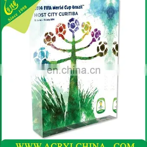World Cup Painted Block Children's Art Colourful Acrylic Block thumbnail-1