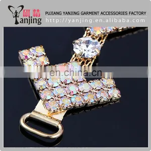 Rhinestone Shoes Clip,rhinestone Metal Shoes Golden Chain Buckle thumbnail-3
