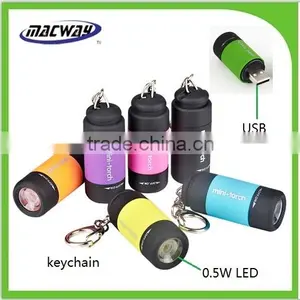 0.5W Mini Keychain Usb Flashlight thumbnail-1