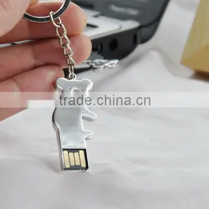 Wholesales Factory Price Promotional Metal Bear Usb Flash Drive thumbnail-2