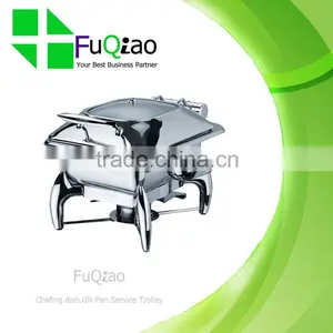 Low Prize Stainless Steel Round Roll Top Buffet Chafing Dish for Hotel thumbnail-6
