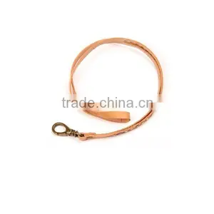 New Arrival Brown Key Holders Leather Strap Hang Around Neck Cheap Custom Leather Mobile Phone Key Chain thumbnail-3
