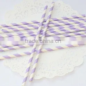 19.7*0.6cm Lovely Lavender Strip Decoration Paper Straws thumbnail-1