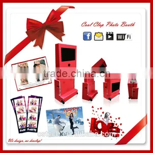 22" Dual Touch Screen Portable Folding Design Photo Booth With 3D Stunt Effect Photo thumbnail-1