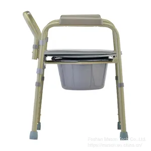 Commode Chair - Hospital Eldery People Manual Foldable Commode Chair Wheel Chair thumbnail-2