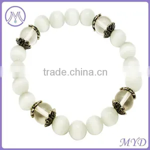 Women Leather Bracelet With Metal Enamel Beads thumbnail-2