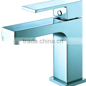 NICOR 3524 Fashion Design Square Deck Mounted Polished Chrome Cold Water Bathroom Basin Tap With SCC Cartridge thumbnail-1