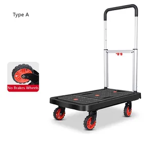 Functional Collapsible Carts Mobile Folding Platform Trolley thumbnail-4
