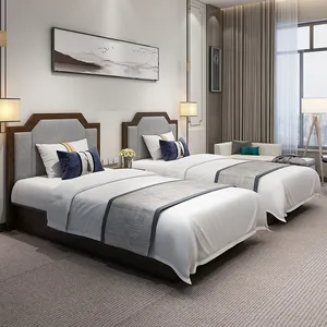 Guangdong Classical 5 Star Modern Bedroom Luxury Design Motel 6 Hotel Guest Room Furniture Sets thumbnail-2