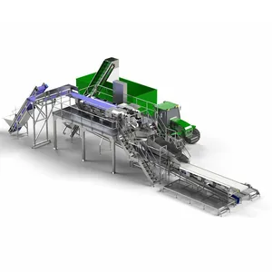 Juicing 1T/H Sweet Corn Glutinous Niblet Kernel Peeling Wash Cooking Cooling Sterilization Tin Cans Packing Processing Making Line Pulping Crushing thumbnail-1