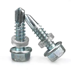 Full Sizes C1022A Carbon Steel Self Drilling Screws Yellow Zinc Hex Head for Wall Cladding thumbnail-4