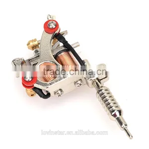 Fashion Golden/Silver Mini Toy Tattoo Machine Pendant With Long Chain thumbnail-5