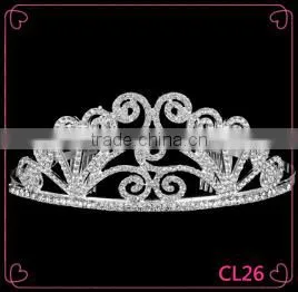Latest Cute Crystal Girl Crown Headband Tiara Thin Headband Glitter Crown thumbnail-1