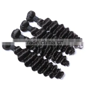 8A Natural Black 100% Virgin Deep Wave Malaysian Hair Bundles Supplier's Choice thumbnail-2