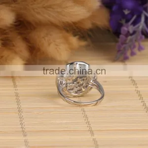 New Design Wholesale High Quality Hand Set Topaz 925 Ring 925 Sterling Silver Round Shape Designer Ring Women Wedding ri thumbnail-4