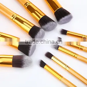 Pro 10pcs Makeup Cosmetic Blush Brush Eyebrow Foundation Powder Brushes Kit Set thumbnail-2
