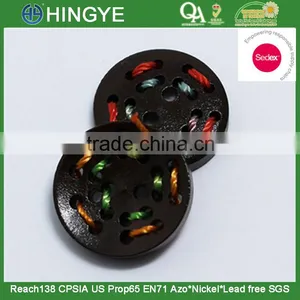 Sedex Audited Factory 2 Pillar Braided Cord Wooden 4 Holes Button thumbnail-1