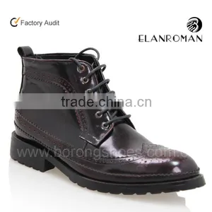 Wholesale Fashion Men's Leather Buckle Ankle Boots Shoes thumbnail-1
