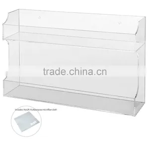 Clear Acrylic Wall Mounted Counter Top 2 Tier Spice Rack thumbnail-4