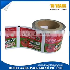 Customized Plastic Strawberry Fruit Sauce Packet /tomato Sauce Ketchup Sachet Film/tomato Pasta Packaging Bag thumbnail-1