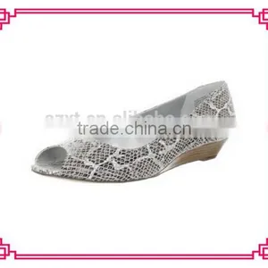 New Arrival Sexy Snake Peep Toe Wedge Heel Women Shoes thumbnail-1